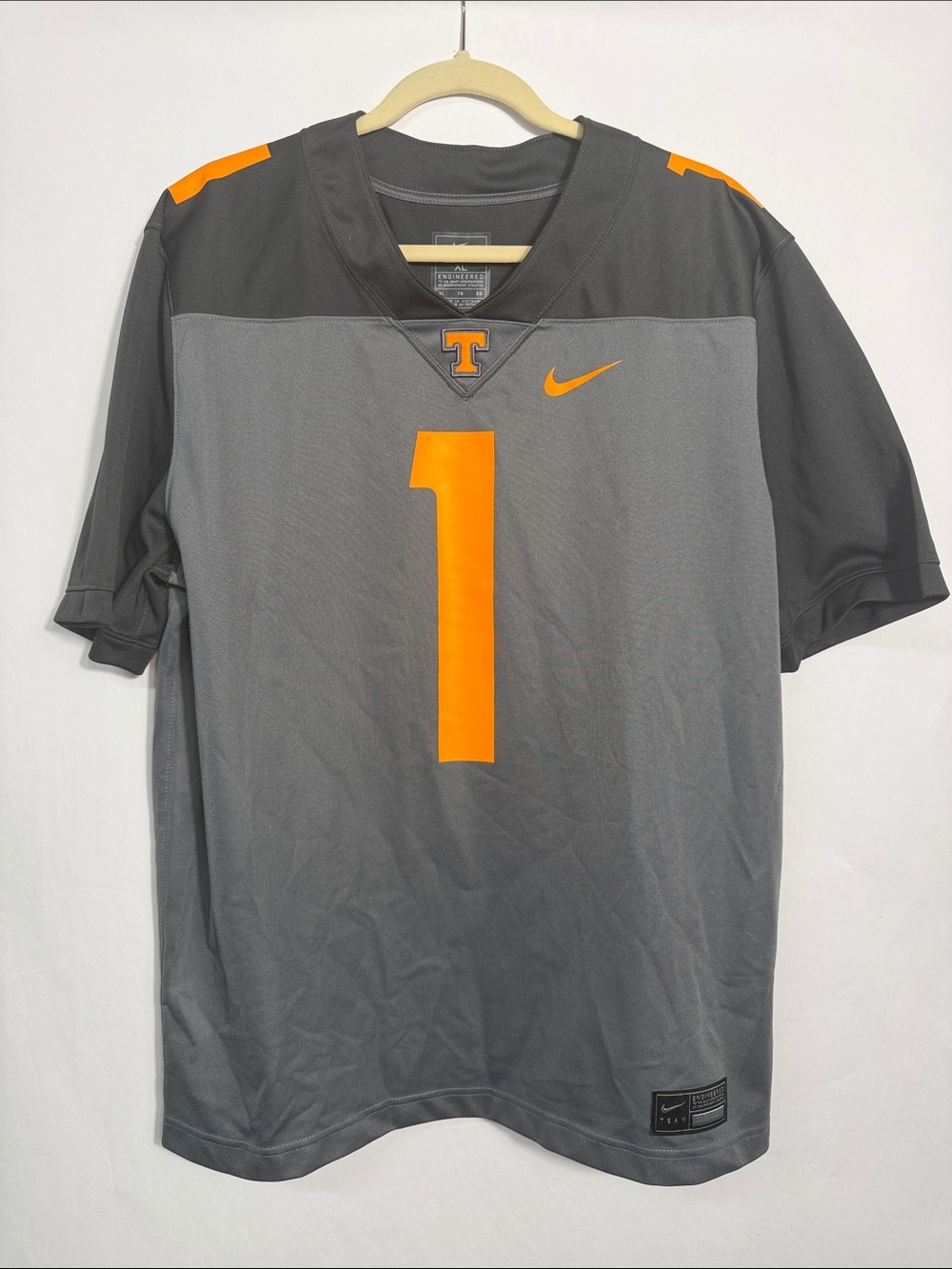 Nike Tennessee Volunteers Grey Alternate Football Jersey-#1 XL Streetwear Sport